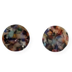 Multi colored wavy earrings